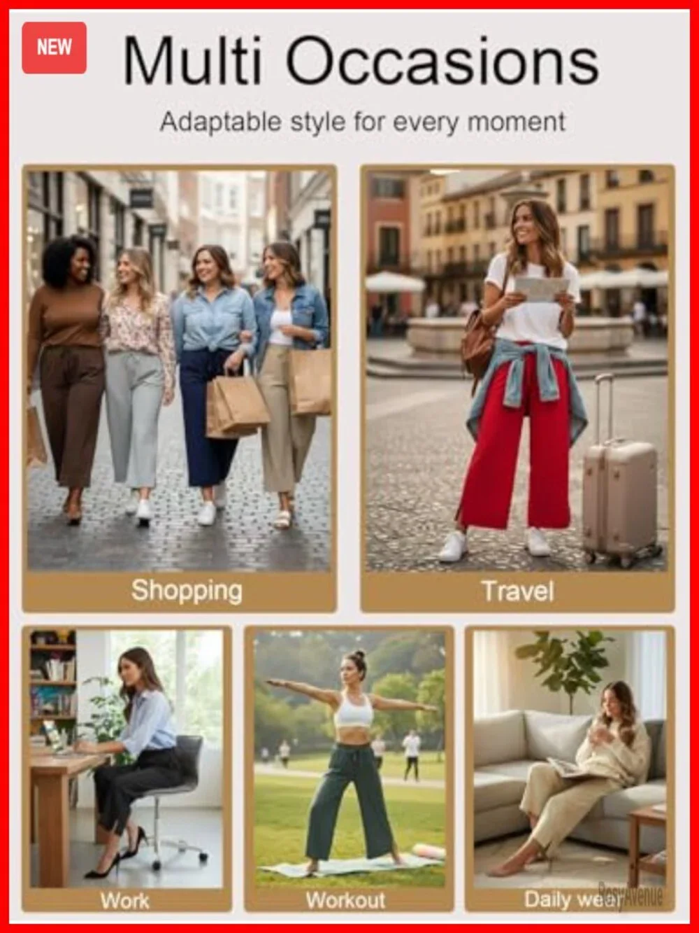 High Waisted Wide Leg Ankle Pants Lightweight Casual Dressy Trousers